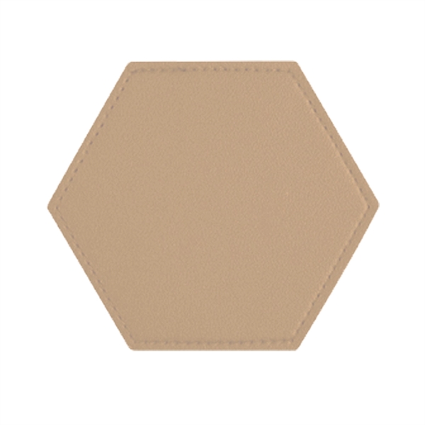 Beige color option for Leatherette Designed Coaster