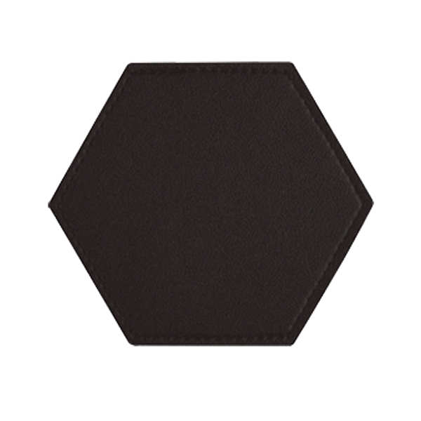 Black color option for Leatherette Designed Coaster