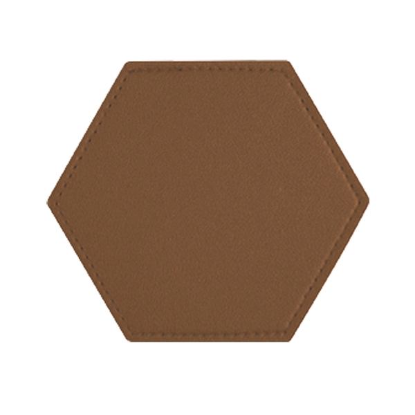 Brown color option for Leatherette Designed Coaster