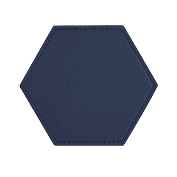 Navy color option for Leatherette Designed Coaster