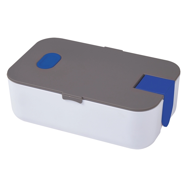 Blue color option for Portable Lunch Kit With A Built In Phone Holder