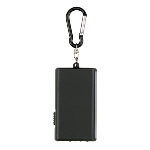 Metallic Black color option for Dual Led Light Torch With Carabiner Clip