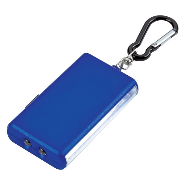 Metallic Blue color option for Dual Led Light Torch With Carabiner Clip