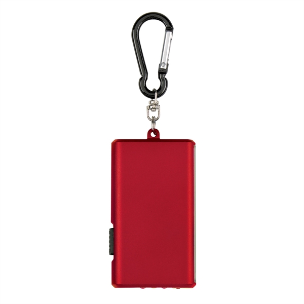 Metallic Red color option for Dual Led Light Torch With Carabiner Clip
