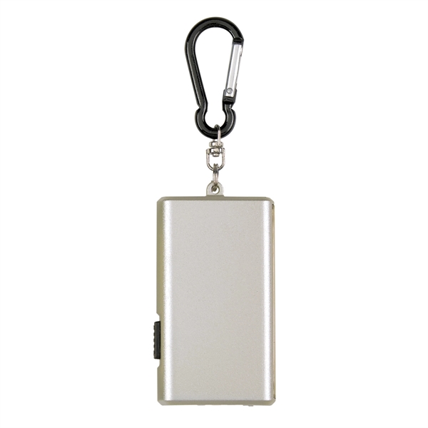 Metallic Silver color option for Dual Led Light Torch With Carabiner Clip