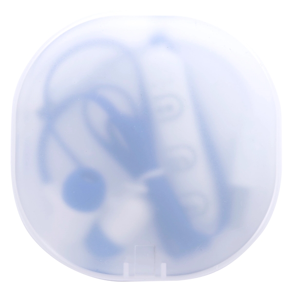 Blue color option for Wireless Earphones With Translucent Carrying Case