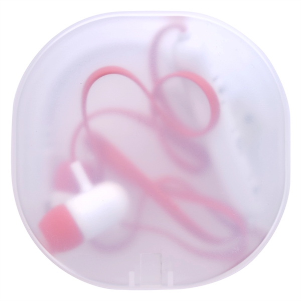 Red color option for Wireless Earphones With Translucent Carrying Case