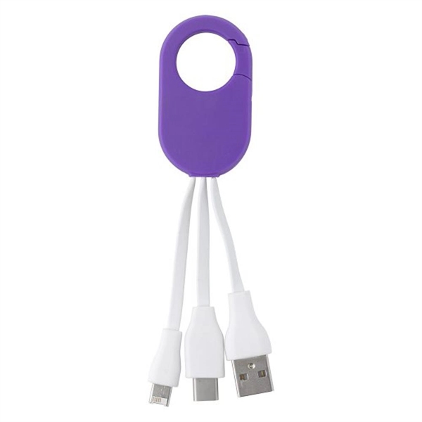 Purple color option for Carabiner Clipping Multi Charger Companion