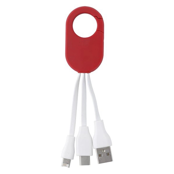 Red color option for Carabiner Clipping Multi Charger Companion