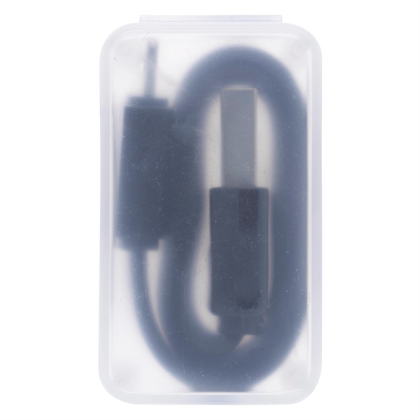 Black color option for Travel Charging Cord In A Case