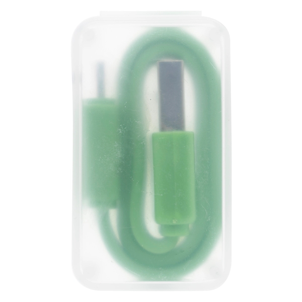 Lime color option for Travel Charging Cord In A Case
