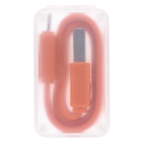 Orange color option for Travel Charging Cord In A Case