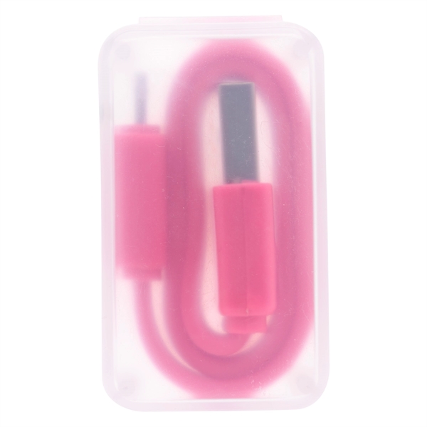 Pink color option for Travel Charging Cord In A Case