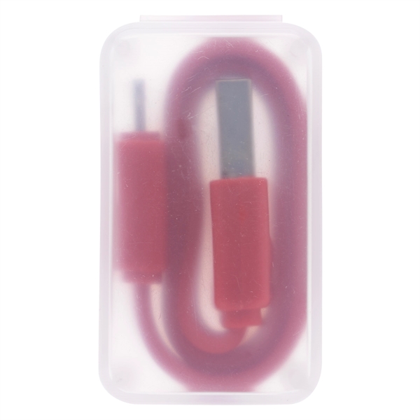 Red color option for Travel Charging Cord In A Case