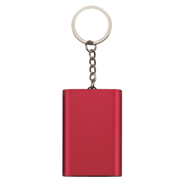 Red color option for Portable Power Bank With Attached Key Chain