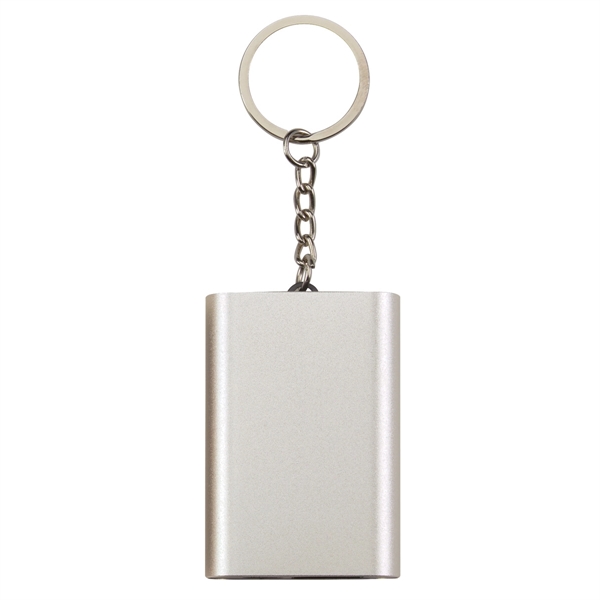 Silver color option for Portable Power Bank With Attached Key Chain