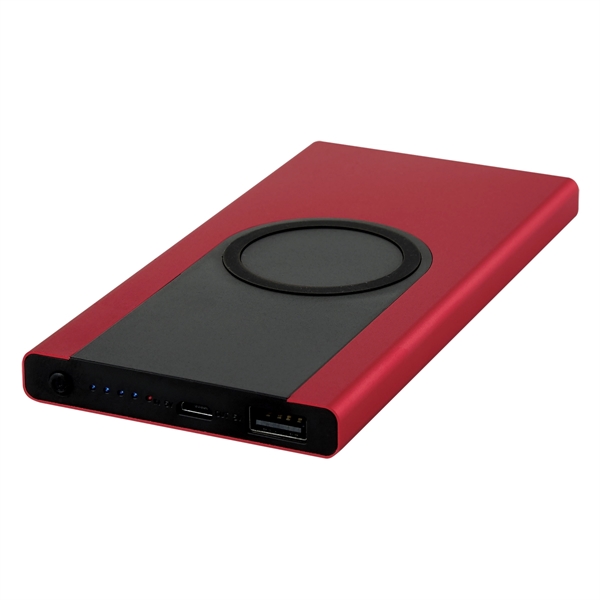 Red color option for Portable 6000 M Ah Wireless Power Bank