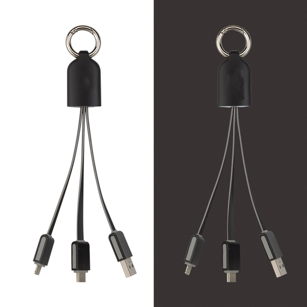 Black-Gray color option for Brights 3 In 1 Charging Cable