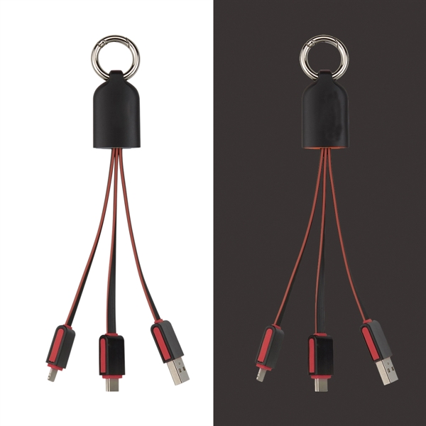 Black-Red color option for Brights 3 In 1 Charging Cable