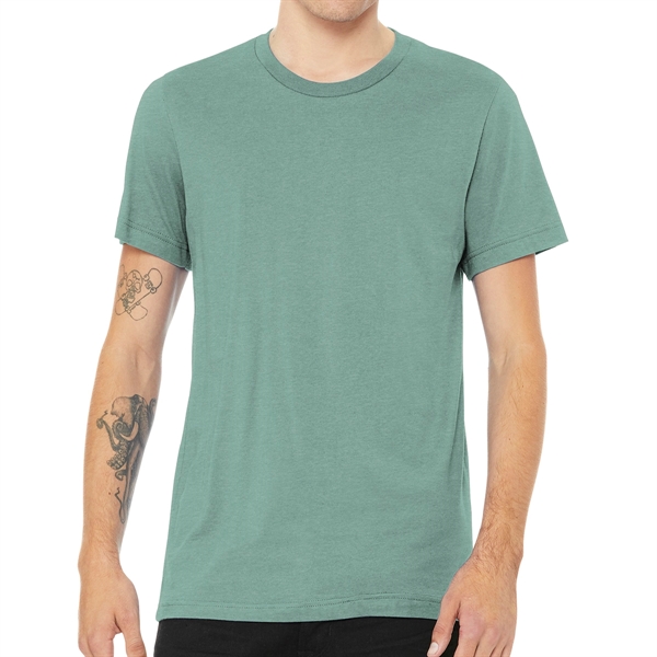 Heather Aqua color option for Bella+Canvas® Everyday Unisex Heather Short Sleeved T Shirt