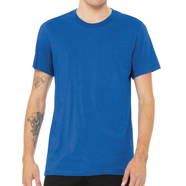 Heather Columbia Blue color option for Bella+Canvas® Everyday Unisex Heather Short Sleeved T Shirt