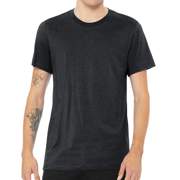 Heather Prism Blue color option for Bella+Canvas® Everyday Unisex Heather Short Sleeved T Shirt