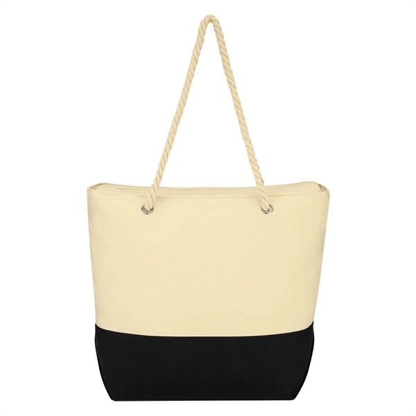 Natural With Black color option for Cruiser's Roped Tote