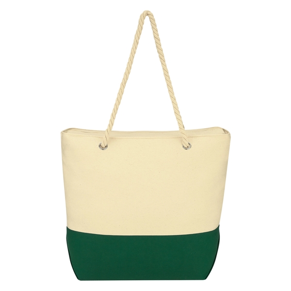 Natural With Forest Green color option for Cruiser's Roped Tote