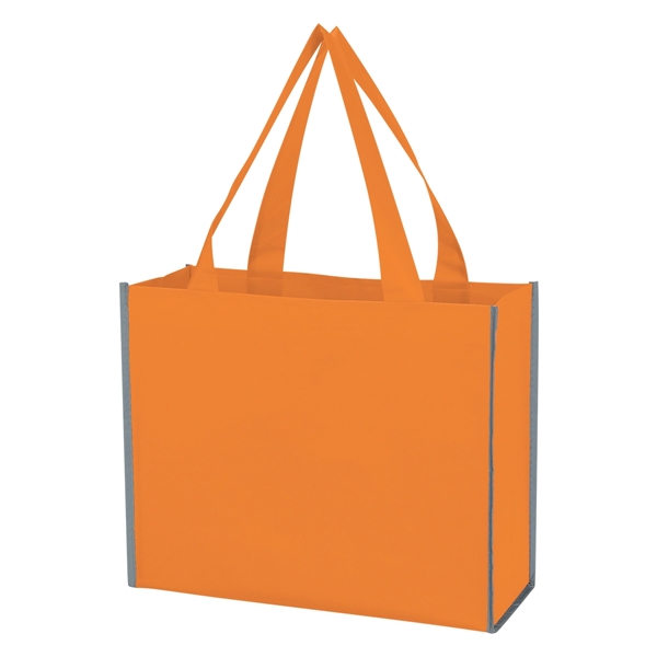 Orange color option for Reusable Non Woven Reflective Shopper Bag