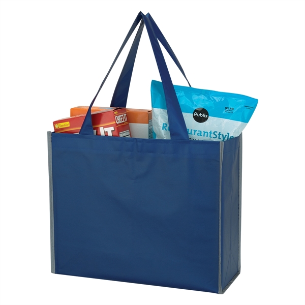 Royal Blue color option for Reusable Non Woven Reflective Shopper Bag
