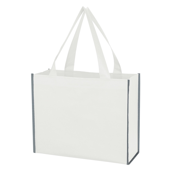 White color option for Reusable Non Woven Reflective Shopper Bag