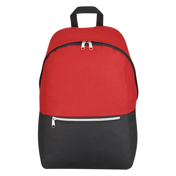Red color option for Aracri Silver Zippered Backpack