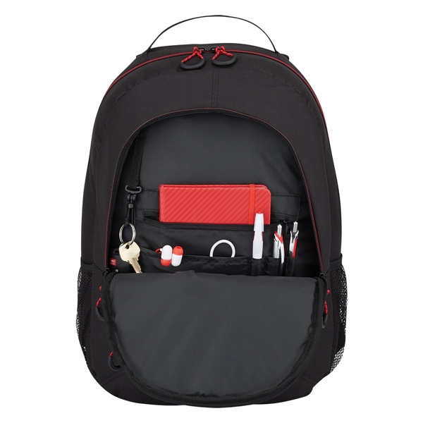 Black With Red color option for Traveler's Cross Town Rucksack