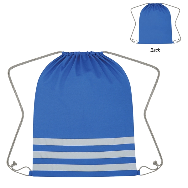 Blue color option for Reflective Safety Drawstring Bag