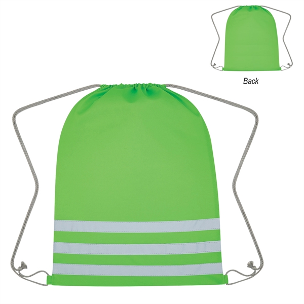Green color option for Reflective Safety Drawstring Bag
