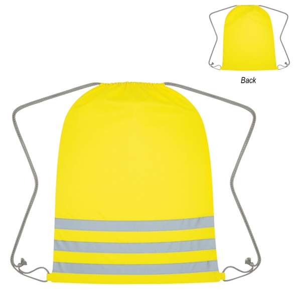 Yellow color option for Reflective Safety Drawstring Bag