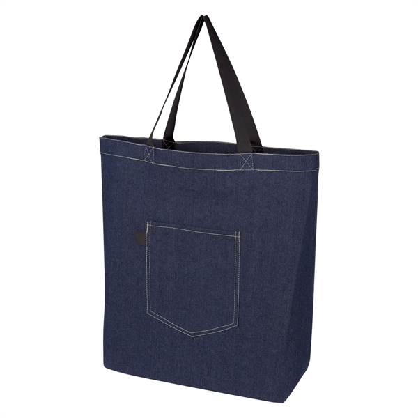 Blue-Black color option for 250 Gsm Denim Tote Bag