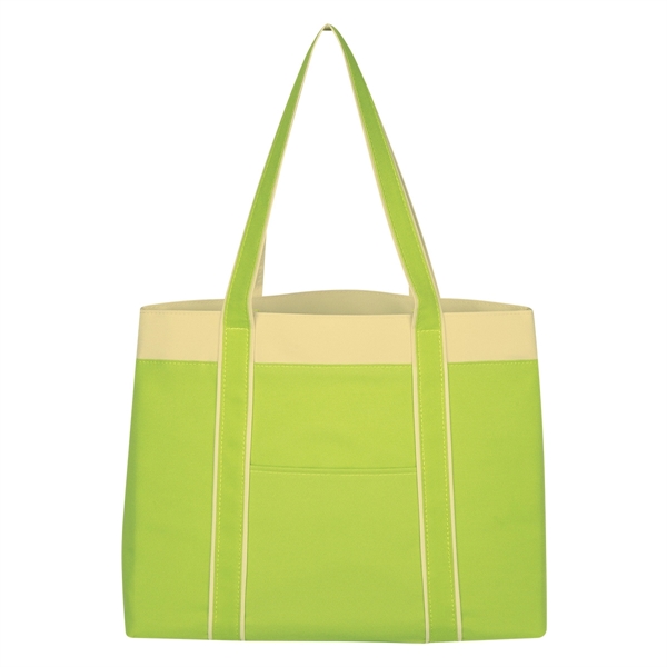 Lime With Natural color option for Roach Tote Bag