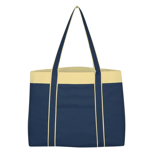 Navy With Natural color option for Roach Tote Bag