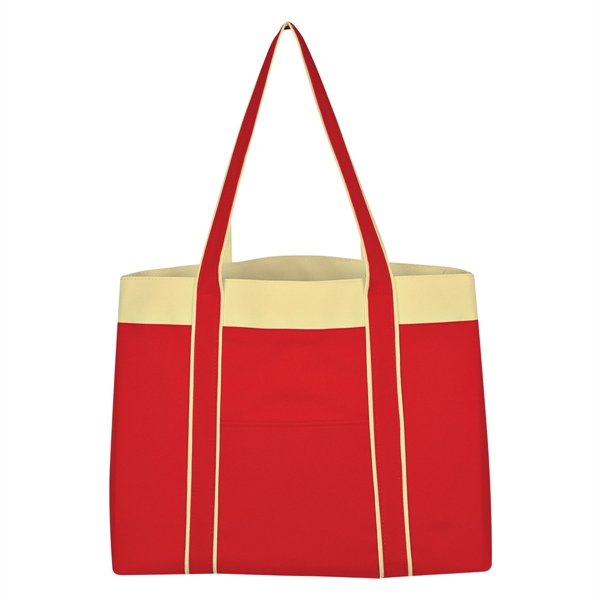 Red With Natural color option for Roach Tote Bag