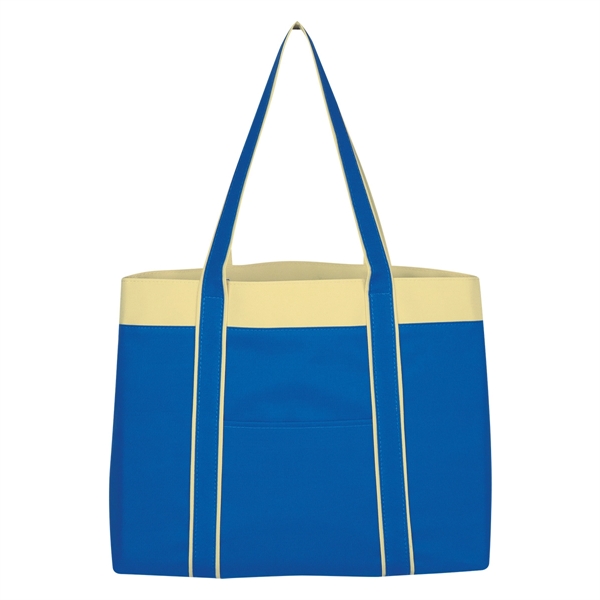 Royal With Natural color option for Roach Tote Bag