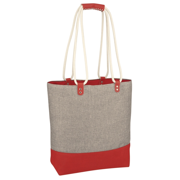 Gray-Red color option for Heathered Day To Day Tote