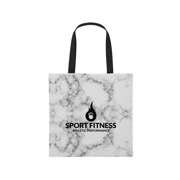 White With Black color option for Classic Marble Tote Bag