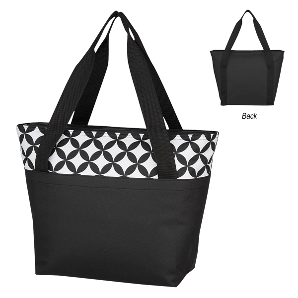 Black color option for Cooler Tote Bag With Circular Design