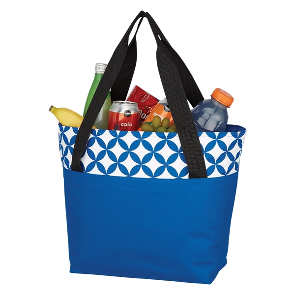 Blue color option for Cooler Tote Bag With Circular Design
