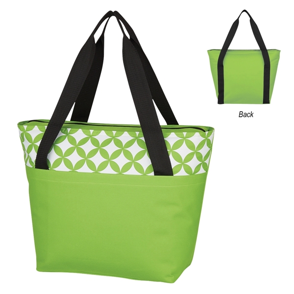Lime color option for Cooler Tote Bag With Circular Design