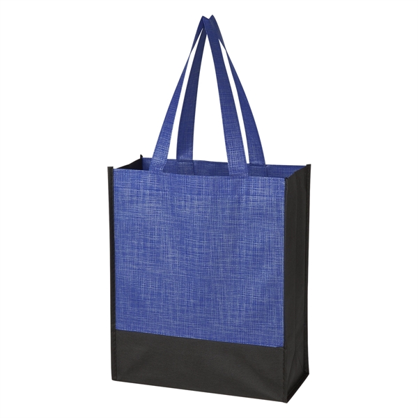 Purple-Black color option for Stylish Colorful Crosshatch Tote Bag