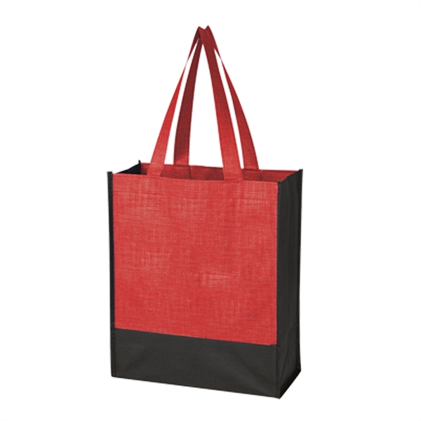 Red-Black color option for Stylish Colorful Crosshatch Tote Bag