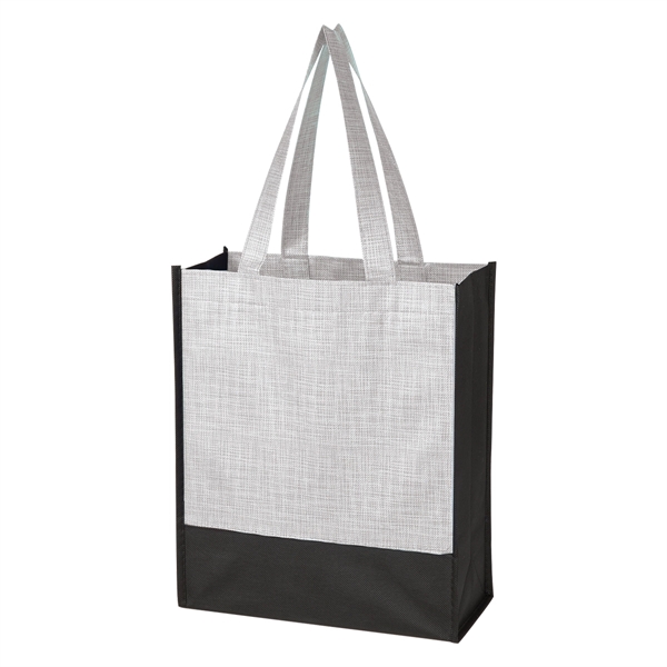 White-Black color option for Stylish Colorful Crosshatch Tote Bag