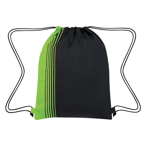 Black-Lime Green color option for Polyester Backpack
